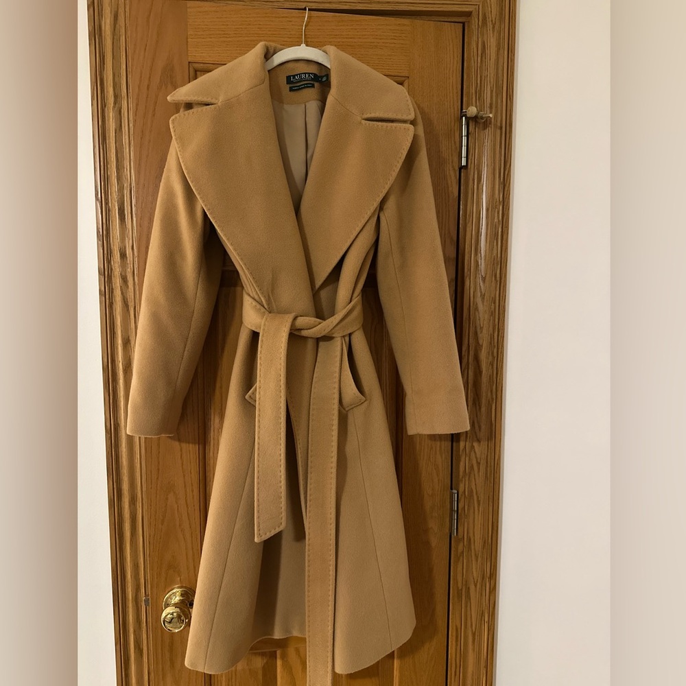 Ralph Lauren Wool Tie Waist Coat